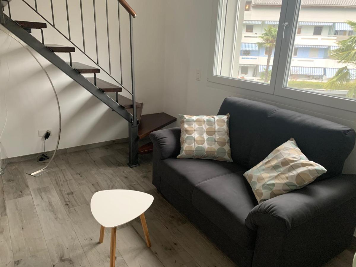 Ferienwohnung Miranda, Modern Duplex, Garden, Swimming Pool, Parking Losone Exterior foto