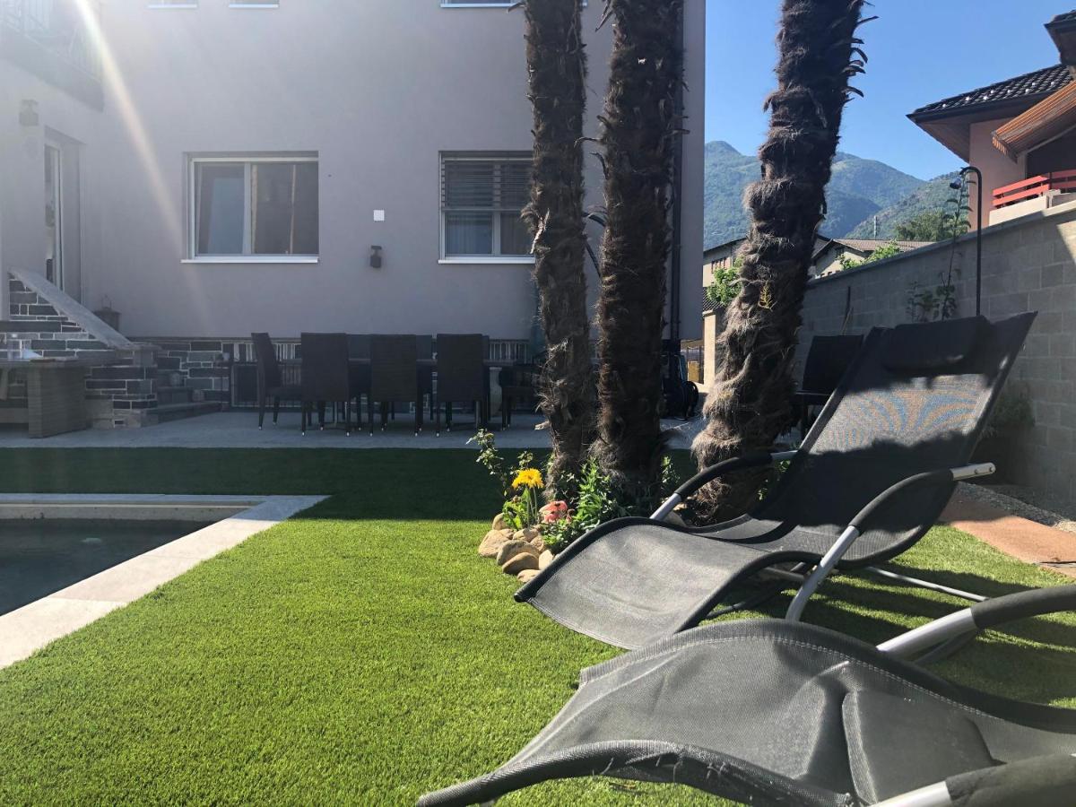 Ferienwohnung Miranda, Modern Duplex, Garden, Swimming Pool, Parking Losone Exterior foto